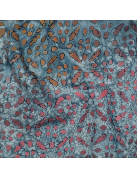 Batik-Viskosestoff Soléane - Blau