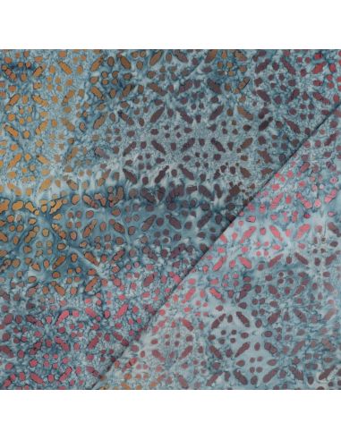 Batik-Viskosestoff Soléane - Blau