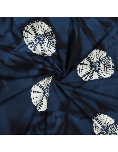 Batik-Baumwollstoff Solyne - Marineblau