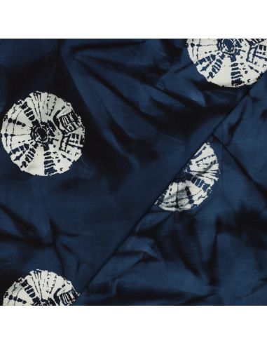 Batik-Baumwollstoff Solyne - Marineblau