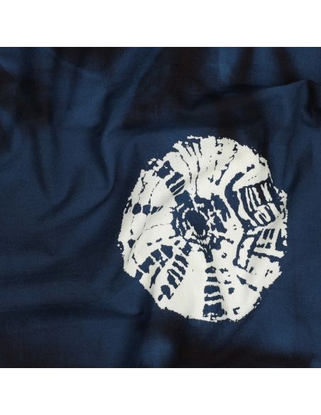Batik-Baumwollstoff Solyne - Marineblau