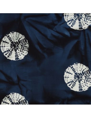 Batik-Baumwollstoff Solyne - Marineblau