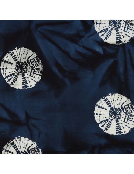 Batik-Baumwollstoff Solyne - Marineblau