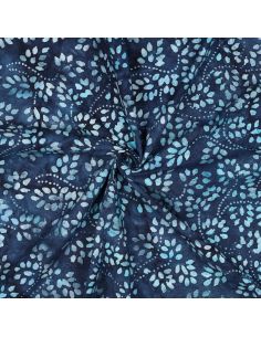 Isabelle Batik-Baumwollstoff - Marineblau