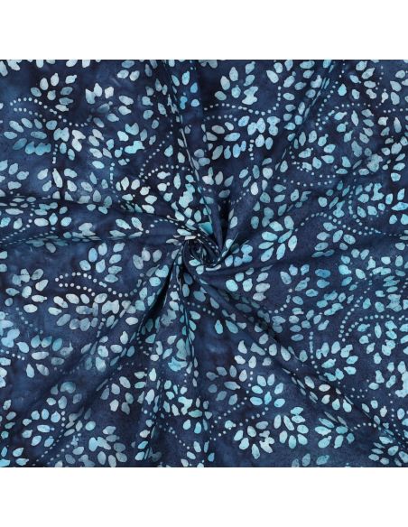 Isabelle Batik-Baumwollstoff - Marineblau