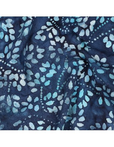 Isabelle Batik-Baumwollstoff - Marineblau