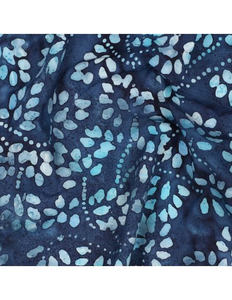 Isabelle Batik-Baumwollstoff - Marineblau