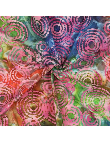 Fidschi Batik Baumwollstoff - Rosa