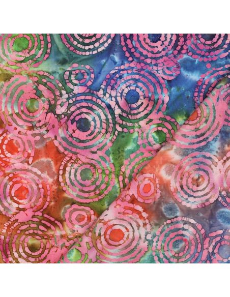 Fidschi Batik Baumwollstoff - Rosa