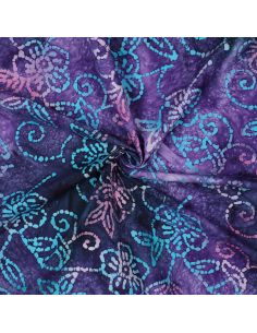 Batik-Baumwollstoff Comino - Violett