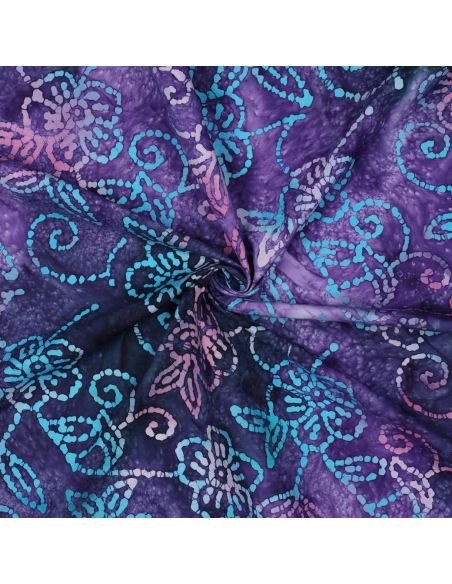 Batik-Baumwollstoff Comino - Violett