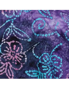 Batik-Baumwollstoff Comino - Violett 2