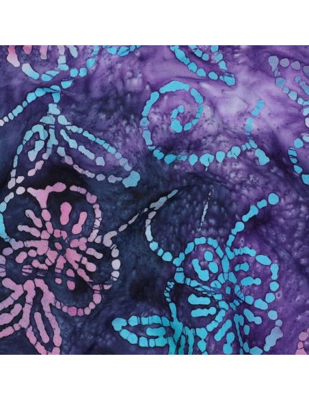Batik-Baumwollstoff Comino - Violett
