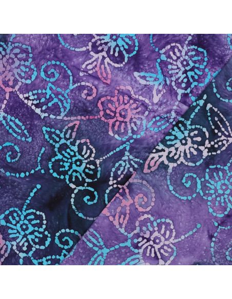 Batik-Baumwollstoff Comino - Violett