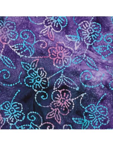 Batik-Baumwollstoff Comino - Violett