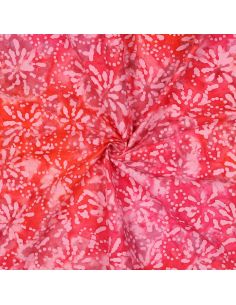 Batik-Baumwollstoff Orélia - Koralle