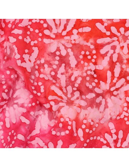 Batik-Baumwollstoff Orélia - Koralle