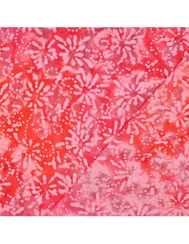 Batik-Baumwollstoff Orélia - Koralle