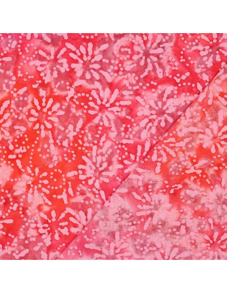 Batik-Baumwollstoff Orélia - Koralle