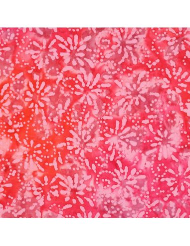 Batik-Baumwollstoff Orélia - Koralle