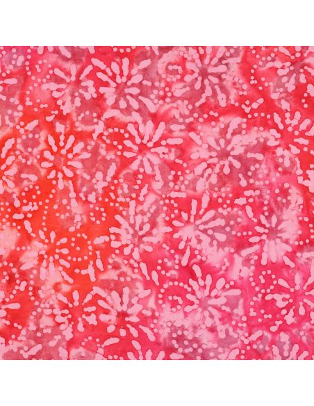 Batik-Baumwollstoff Orélia - Koralle
