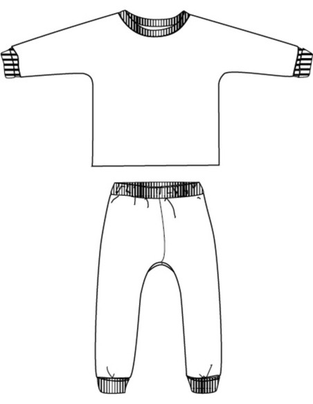 Unisex Pyjama-Schnittmuster Sacha - Ikatee
