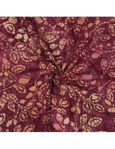 Batik-Baumwollstoff Méline - Kirsche