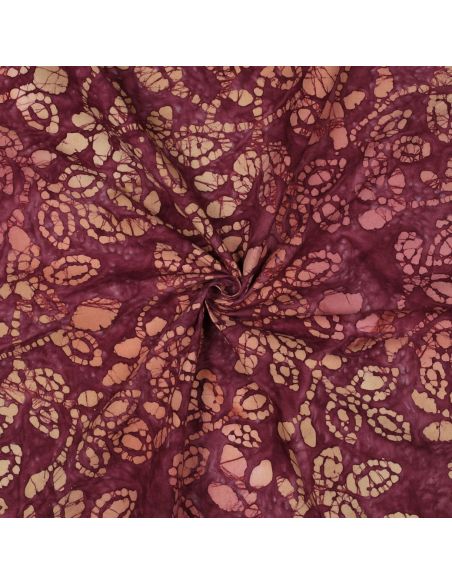 Batik-Baumwollstoff Méline - Kirsche
