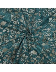 Batik-Baumwollstoff Méline - Petrolblau