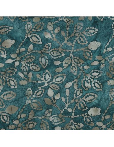 Batik-Baumwollstoff Méline - Petrolblau