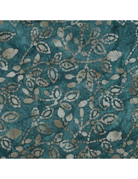 Batik-Baumwollstoff Méline - Petrolblau