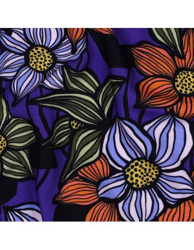 Florane Viskose-Twill-Stoff - Kobalt