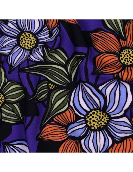 Florane Viskose-Twill-Stoff - Kobalt
