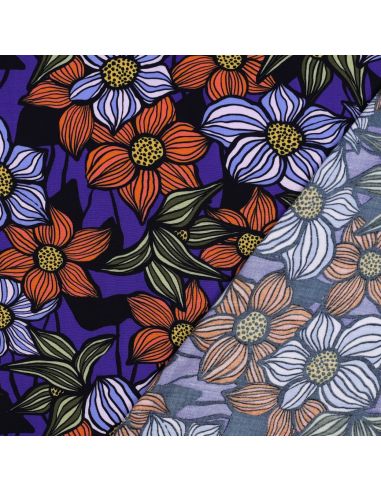 Florane Viskose-Twill-Stoff - Kobalt
