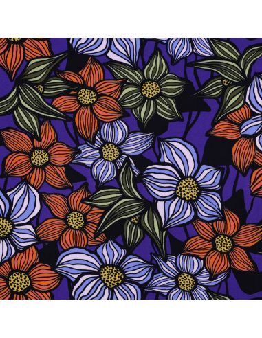 Florane Viskose-Twill-Stoff - Kobalt
