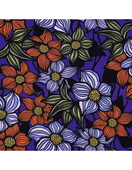 Florane Viskose-Twill-Stoff - Kobalt