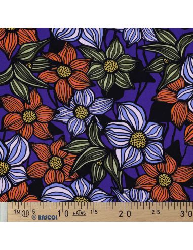 Florane Viskose-Twill-Stoff - Kobalt