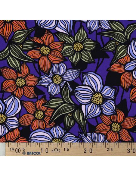Florane Viskose-Twill-Stoff - Kobalt