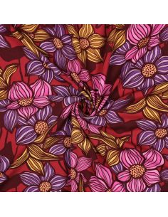 Florane Viskose-Twill-Stoff - Bordeaux