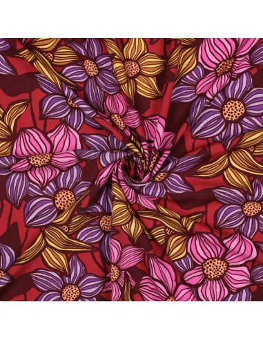 Florane Viskose-Twill-Stoff - Bordeaux