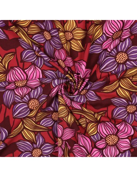 Florane Viskose-Twill-Stoff - Bordeaux