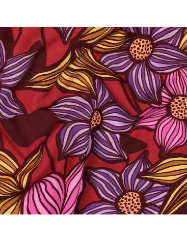 Florane Viskose-Twill-Stoff - Bordeaux
