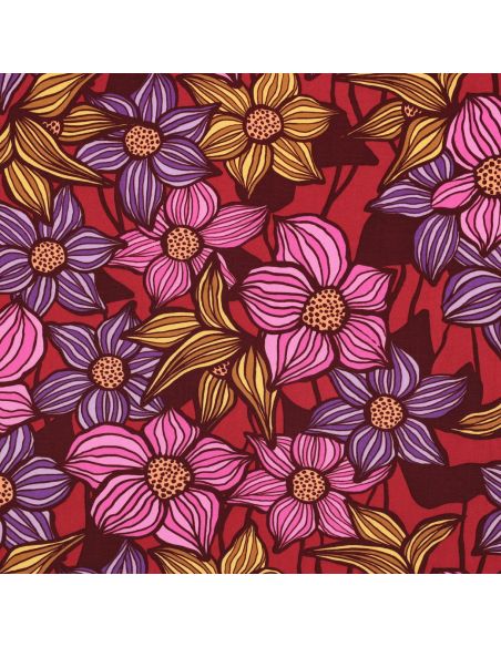 Florane Viskose-Twill-Stoff - Bordeaux