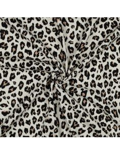 Wildes Viskose-Leinen-Gewebe - Beige