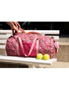 Gesteppter Baumwollvoile mit Patchwork - Rosa 2