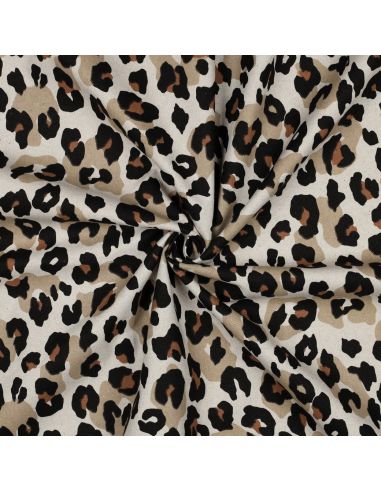 Baumwoll-Canvas - Leopard