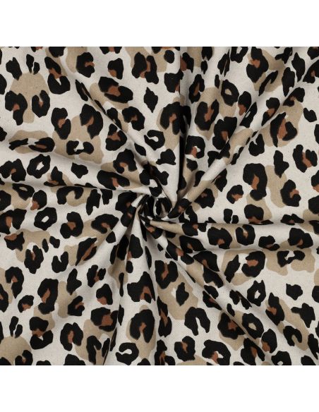 Baumwoll-Canvas - Leopard