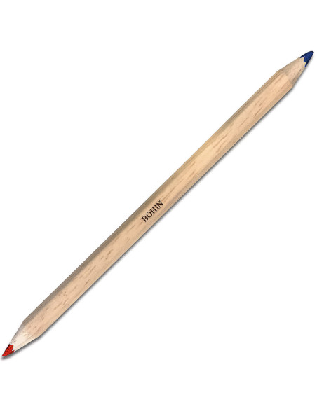 Bohin Kreide-Stoffstift zweifarbig - Rot und Blau