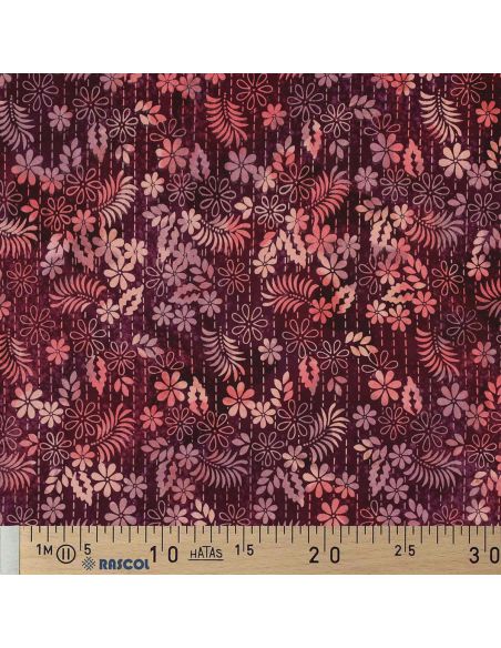 Thea Batik Viskosestoff - Kirsche