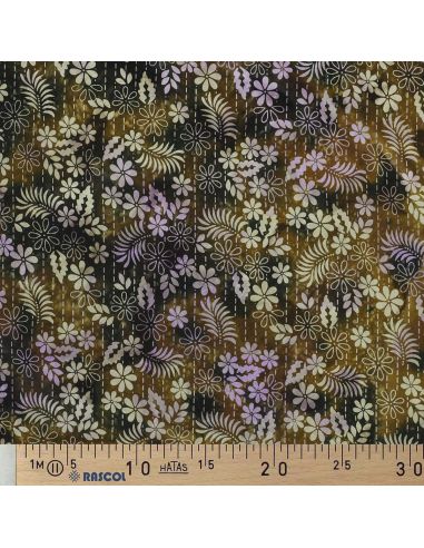 Thea Batik Viskosestoff - Grün
